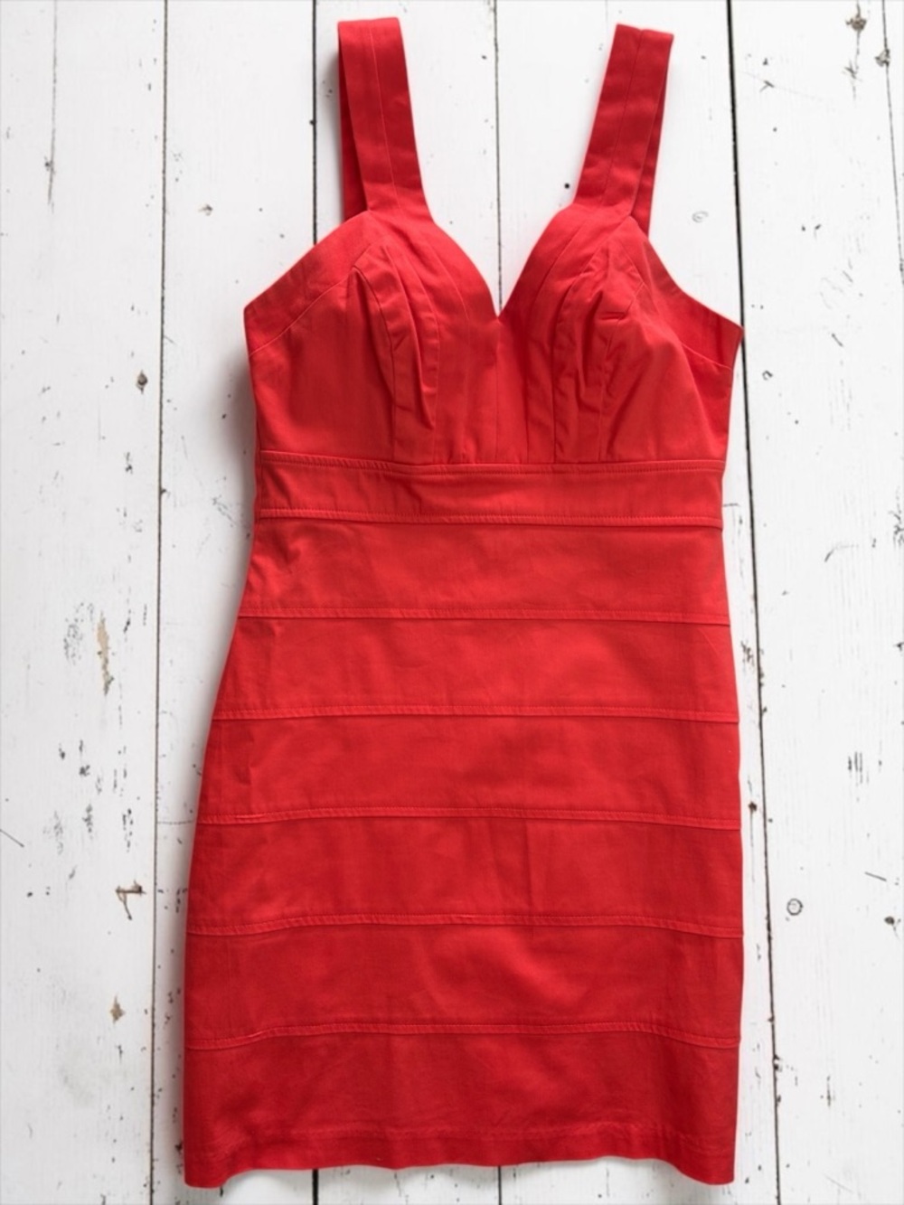 Jodi Kristopher Red Structured Bodycon Sweetheart Mini Dress Sleeveless Size 5